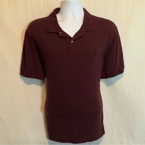 H-145 Men’s Nautica Red Short Sleeve Pullover Polo Shirt Size XL‎